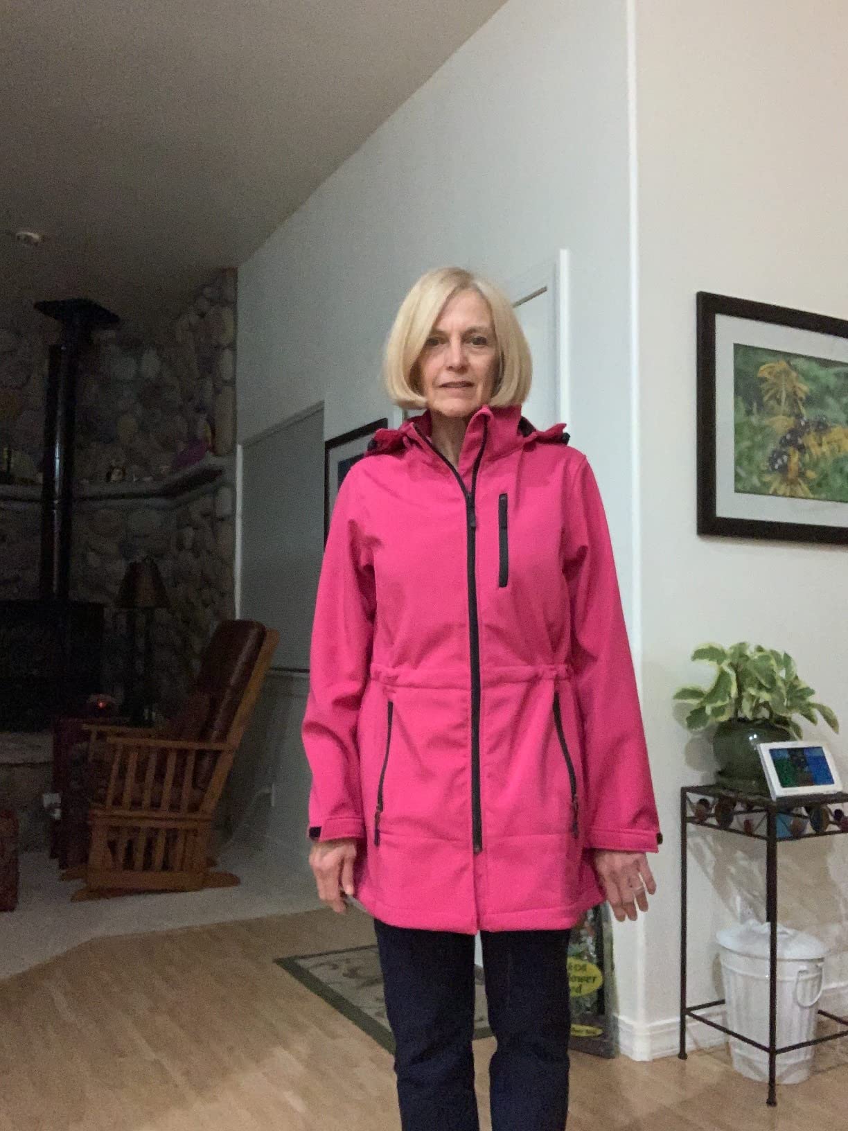 CREATMO US Women's Lightweight Waterproof Long Softshell Tactical Jacket Fleece Lined Windbreaker customer photo 2