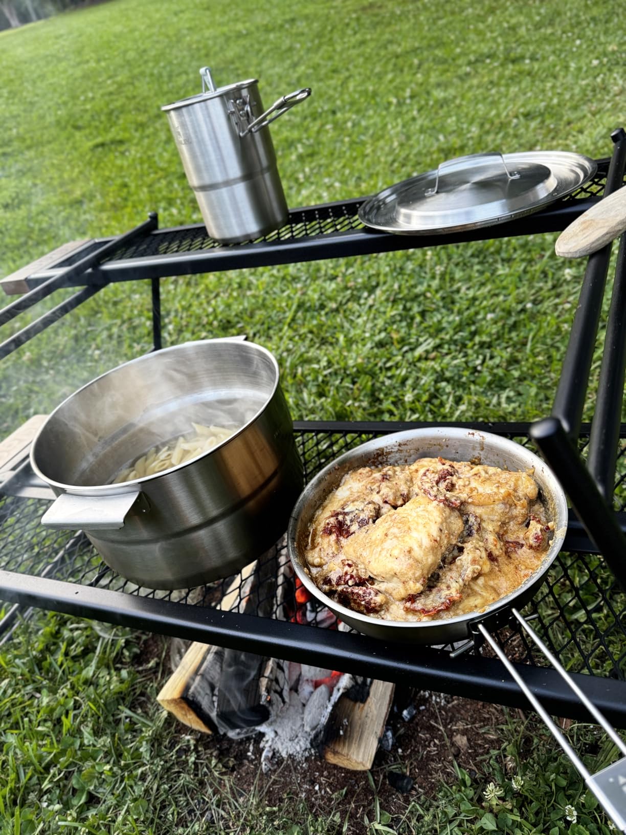 Stanley Wildfare Go 4-Piece Stainless Steel Two Cup Cook Set | 32 oz Pot and Lid with Fold & Lock Handle | 2 Stacking Cups | Camping Essentials for Your Camp Kitchen | BPA-Free | Shale + Charcoal customer photo 2