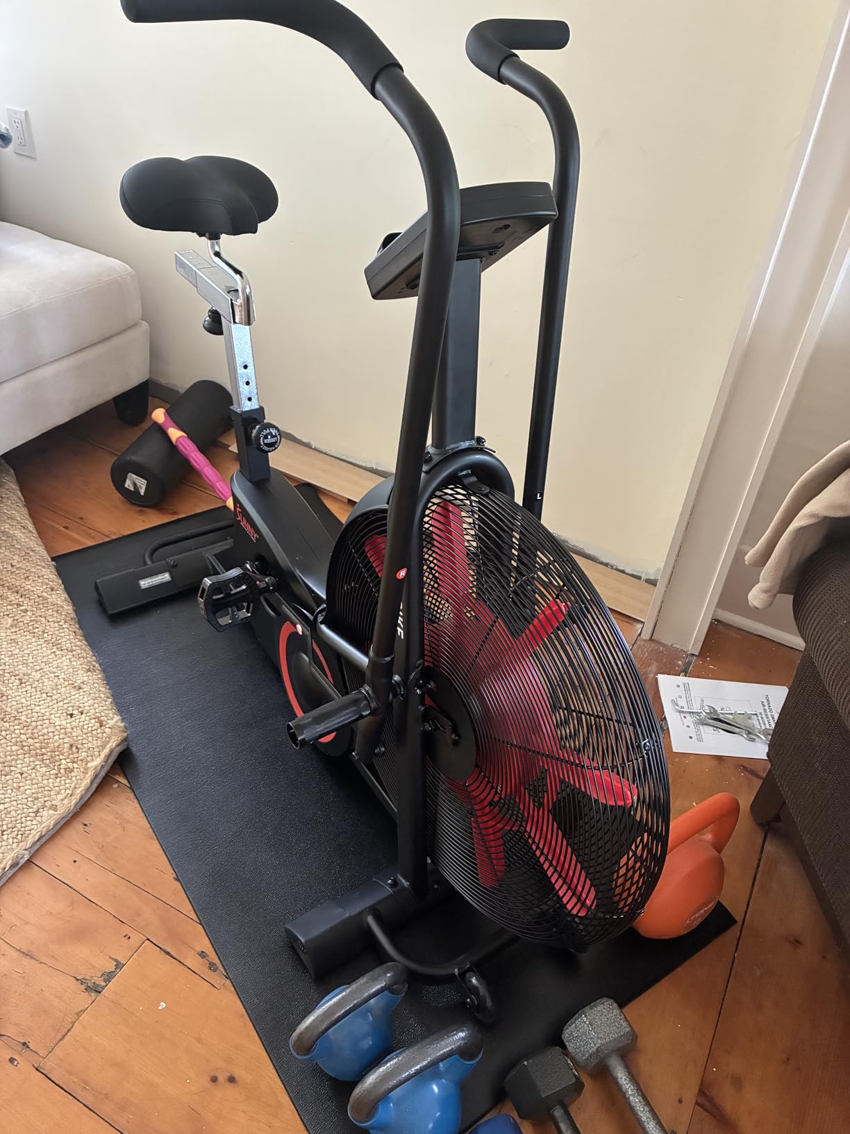 Sunny Health & Fitness Smart Heavy-Duty Fan Bike for HIIT Cycling Workout customer photo 1