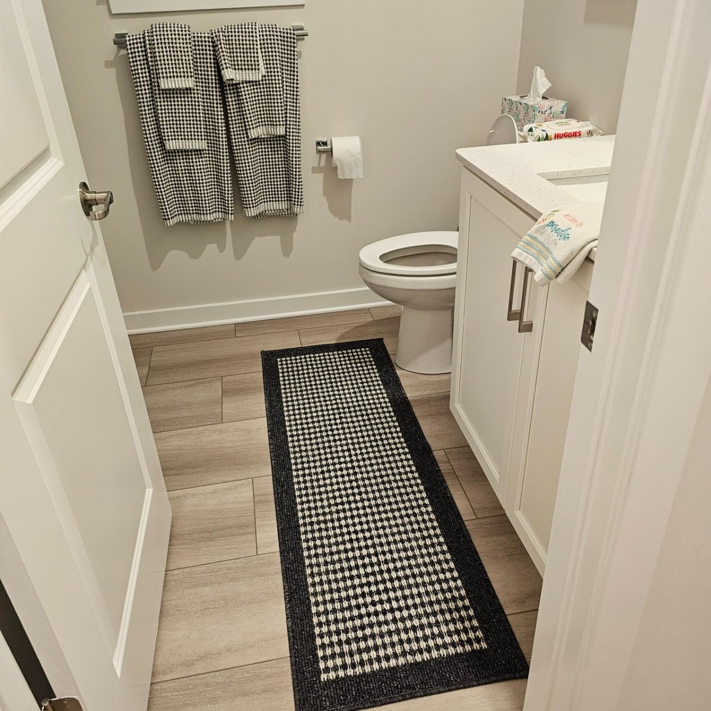 Ileading Hallway Runner Rug 2'x10' Heavy-Duty Durable Entryway Floor Mat with Non Slip Rubber Backing for Busy Traffic Extended Indoor Doormat Machine Washable Beige Kitchen Throw Rug for Corridor customer photo 2