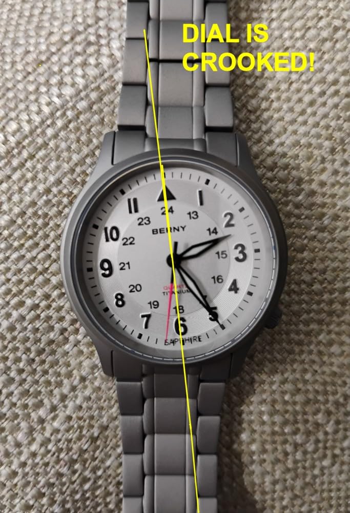 BERNY Titanium Field Watch for Men, Unisex Quartz 5ATM Waterproof Luminous customer photo 1