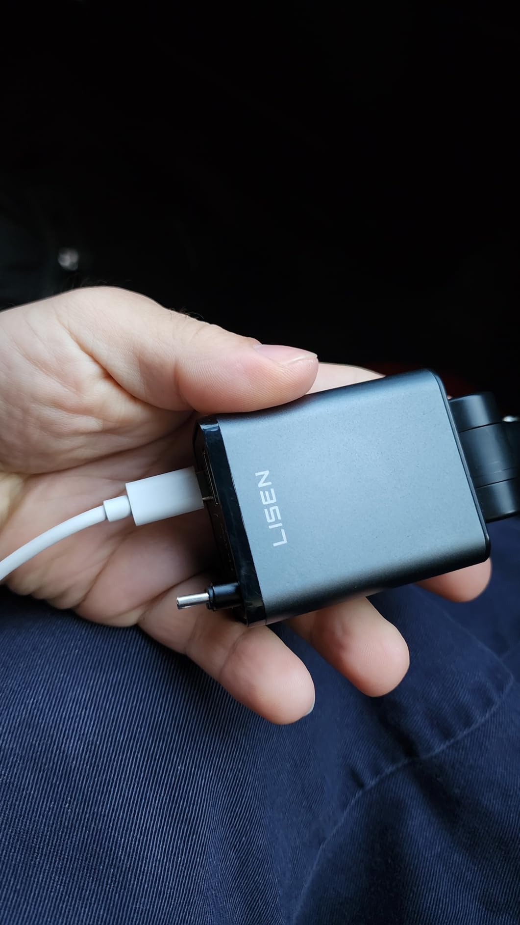 LISEN Retractable Car Charger, 84W Car Charger USB C Fast Charge,4 in 1 customer photo 1