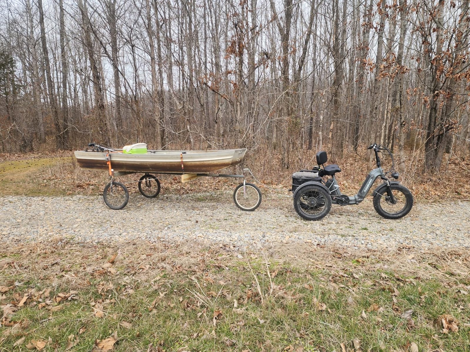 PUCKIPUPPY Dual Battery Electric Tricycle with 110-Mile High Range, 960W Peak Motor Pickup Class Trike, 500lb Load Capacity, 20'' Fat Tires and Large Basket for City and Mountain Trails, Husky Plus customer photo 1