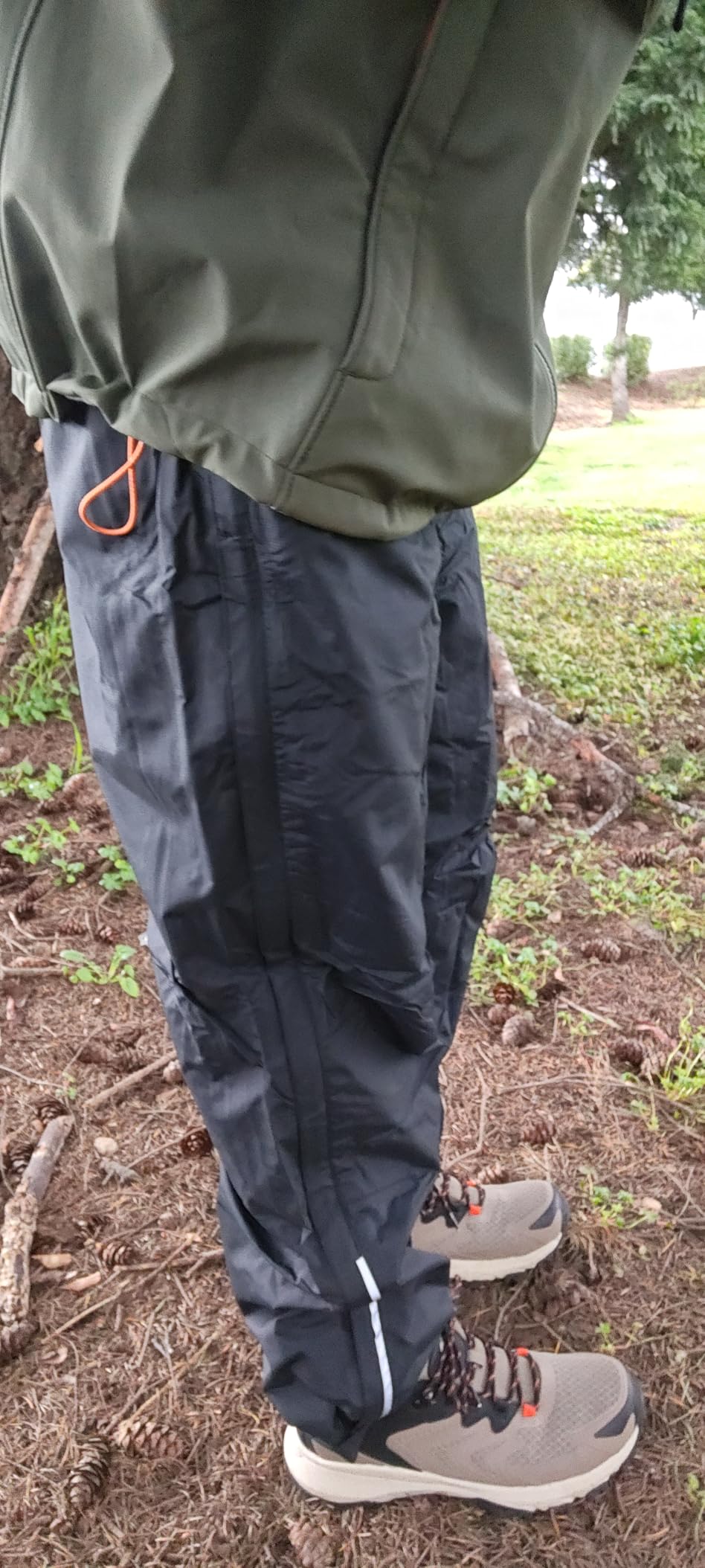 33,000ft Men's Rain Pants Full Zip Waterproof Lightweight Hiking Pants customer photo 2