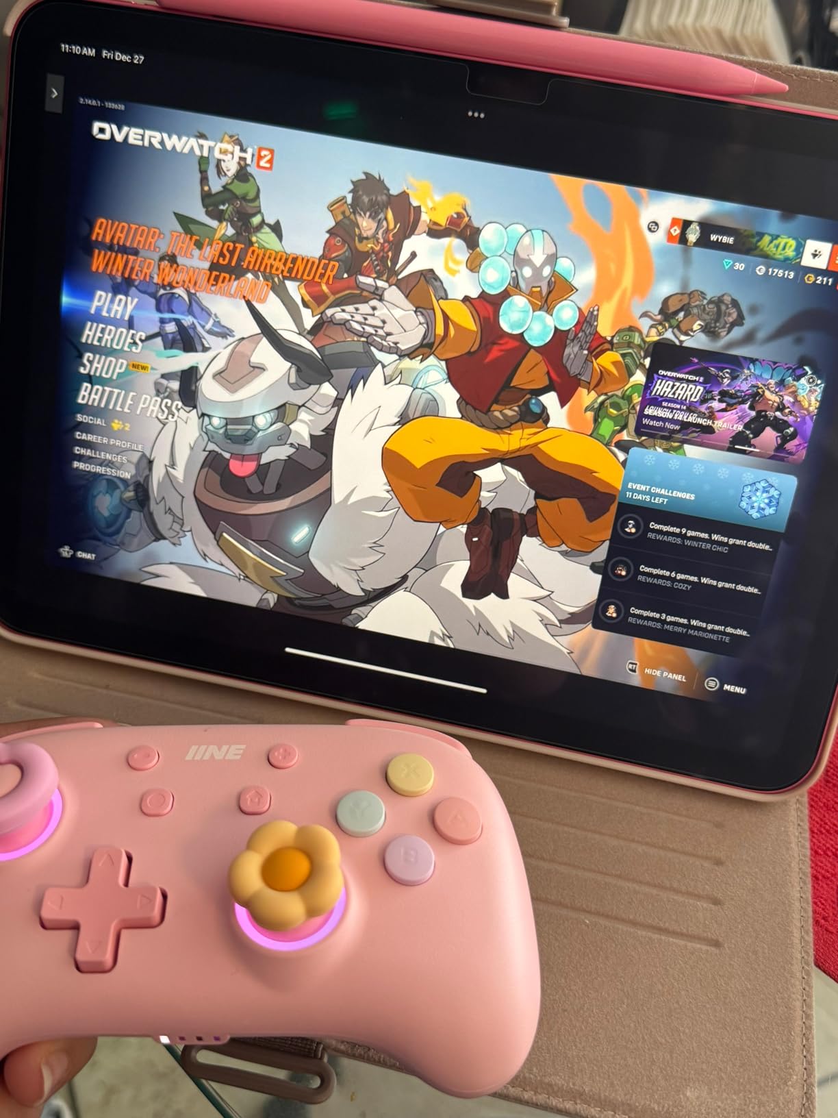 IINE Wireless Controller for Switch/PC/Android/IOS, Cute Gamepad with RGB Lights, Mini Pro Controller with Turbo/Macro/NFC Amiibo/Motion Sensor/Wake-Up/Rumble (Pink) customer photo 2