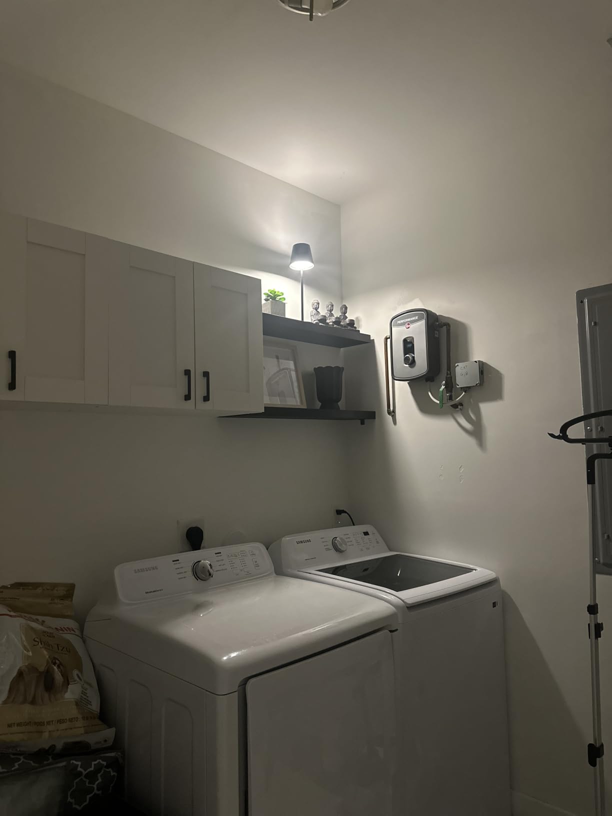 White Laundry Room Cabinets and Storage with 4 Doors and Utility Adjustable Shelf,Gabinetes Para Cocina Cupboard Kitchen Organizers and Storage Pantry Wall Mounted 12.4