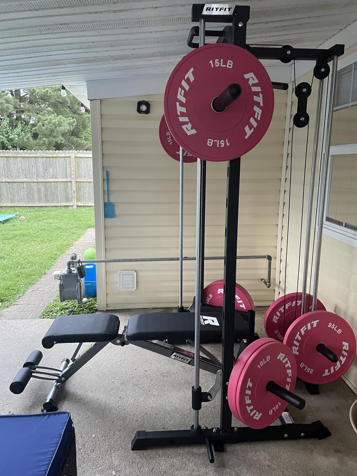RITFIT Pink Olympic Bumper Plates with Steel Insert for Home Gym customer photo 1