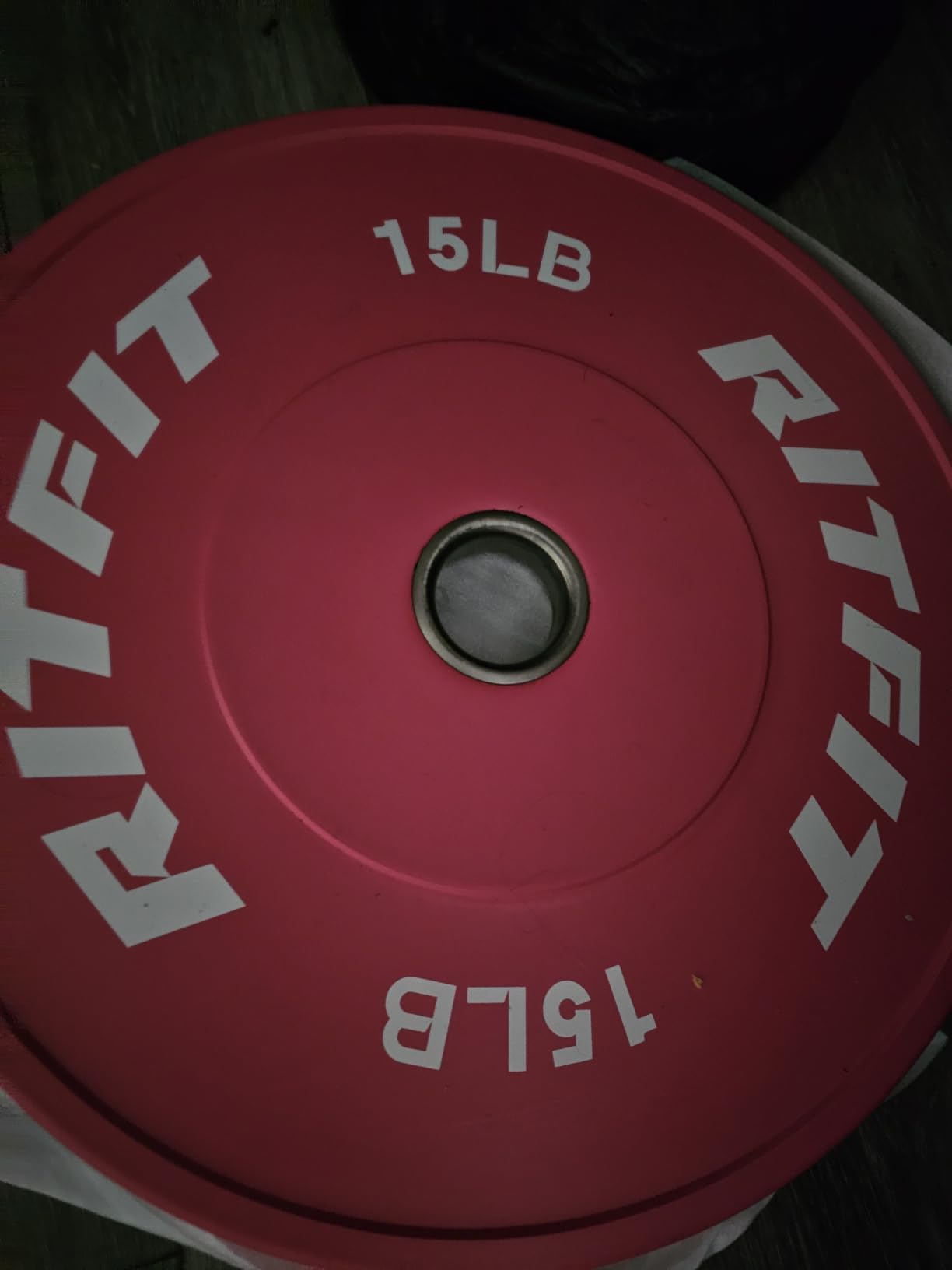 RITFIT Pink Olympic Bumper Plates with Steel Insert for Home Gym customer photo 2