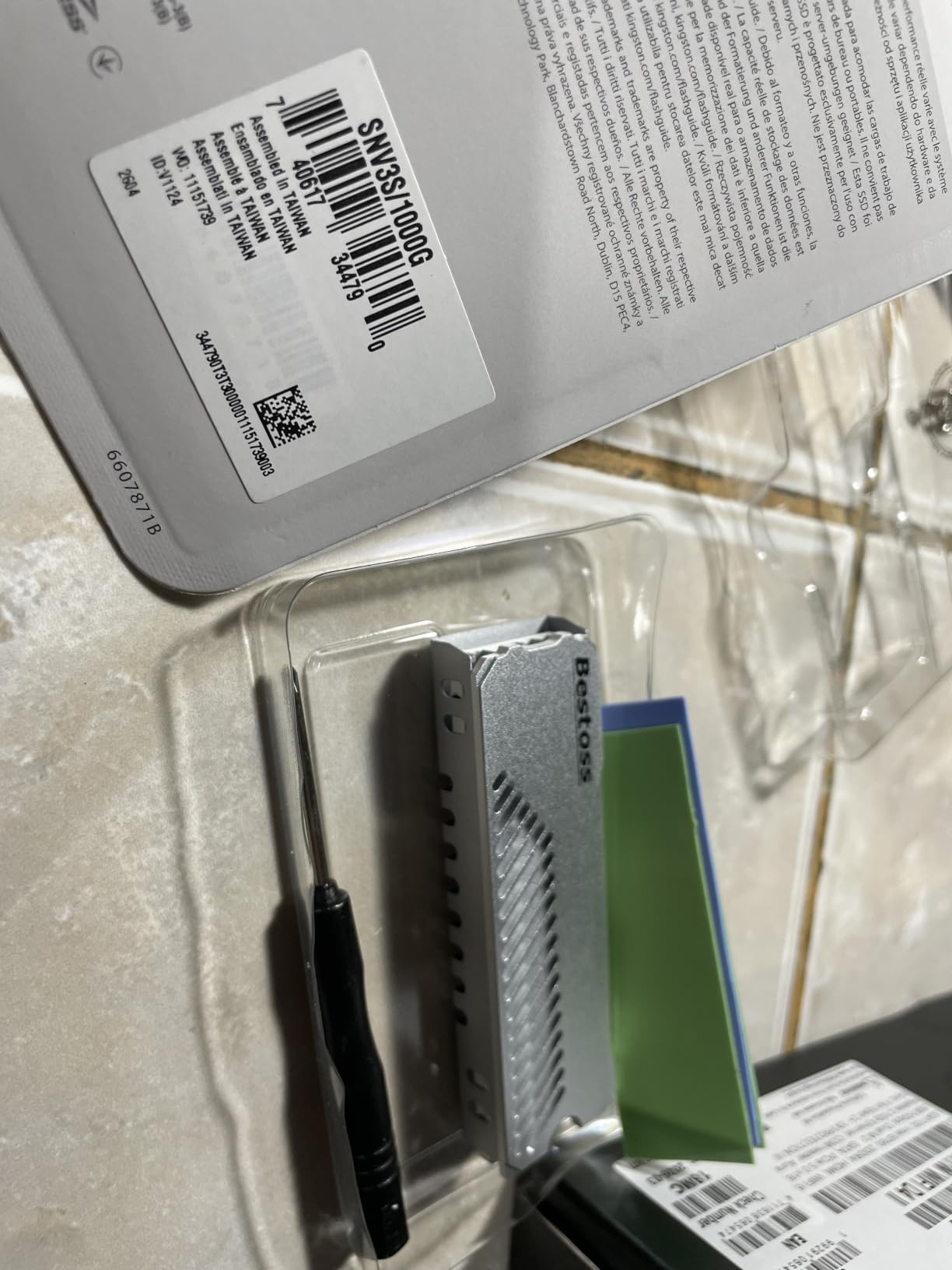 Kingston NV3 1TB M.2 2280 NVMe SSD | PCIe 4.0 Gen 4x4 | Up to 6000 MB/s | SNV3S/1000G customer photo 1