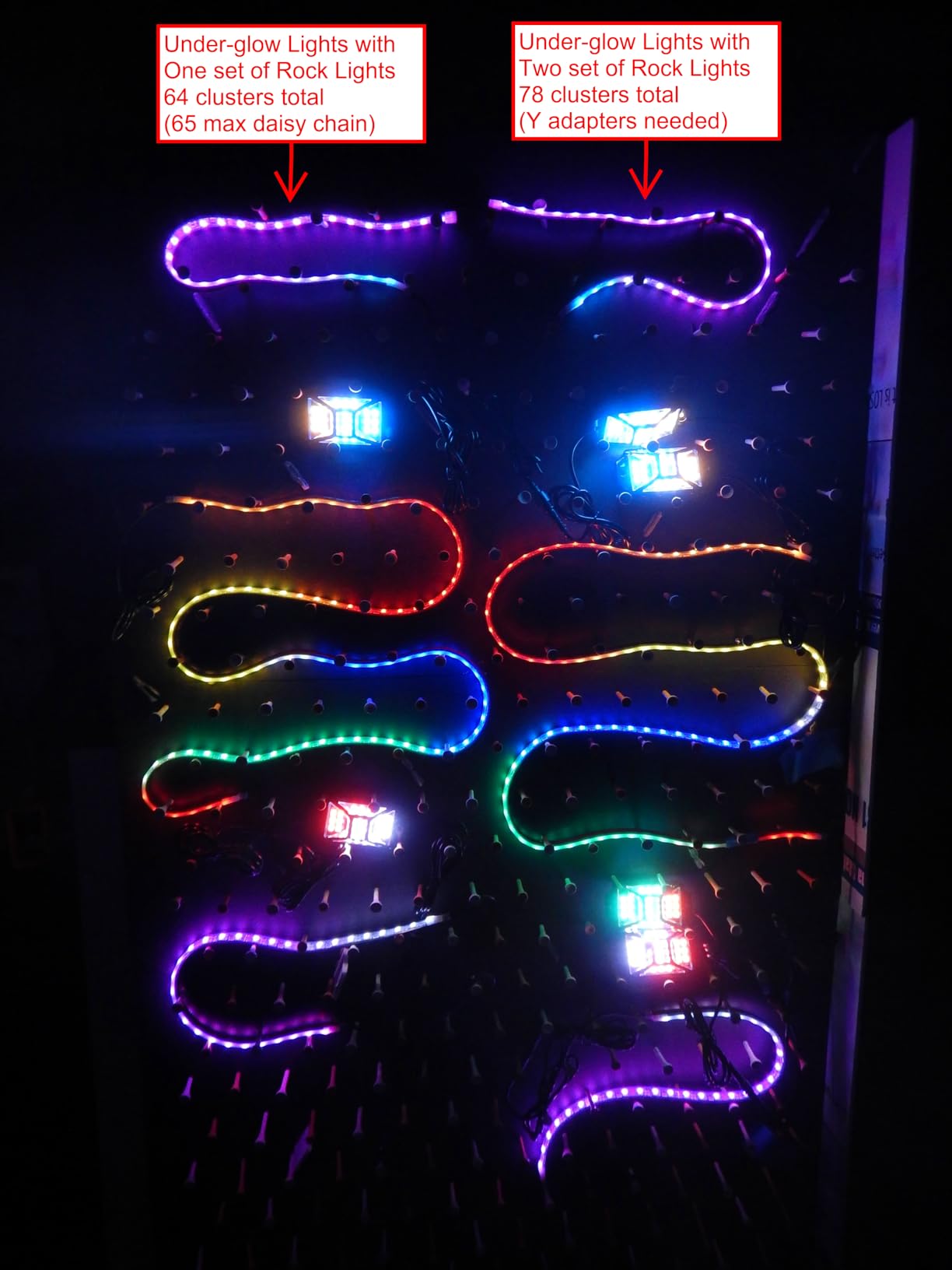 16 Pods Five Sided RGB Rock Lights for Trucks Jeep UTV SUV ATV Golf Cart, Multi Chasing Color App/Remote Control Led Rock Lights with Music Mode, Waterproof Exterior Underglow Kits for Cars(Patented) customer photo 1