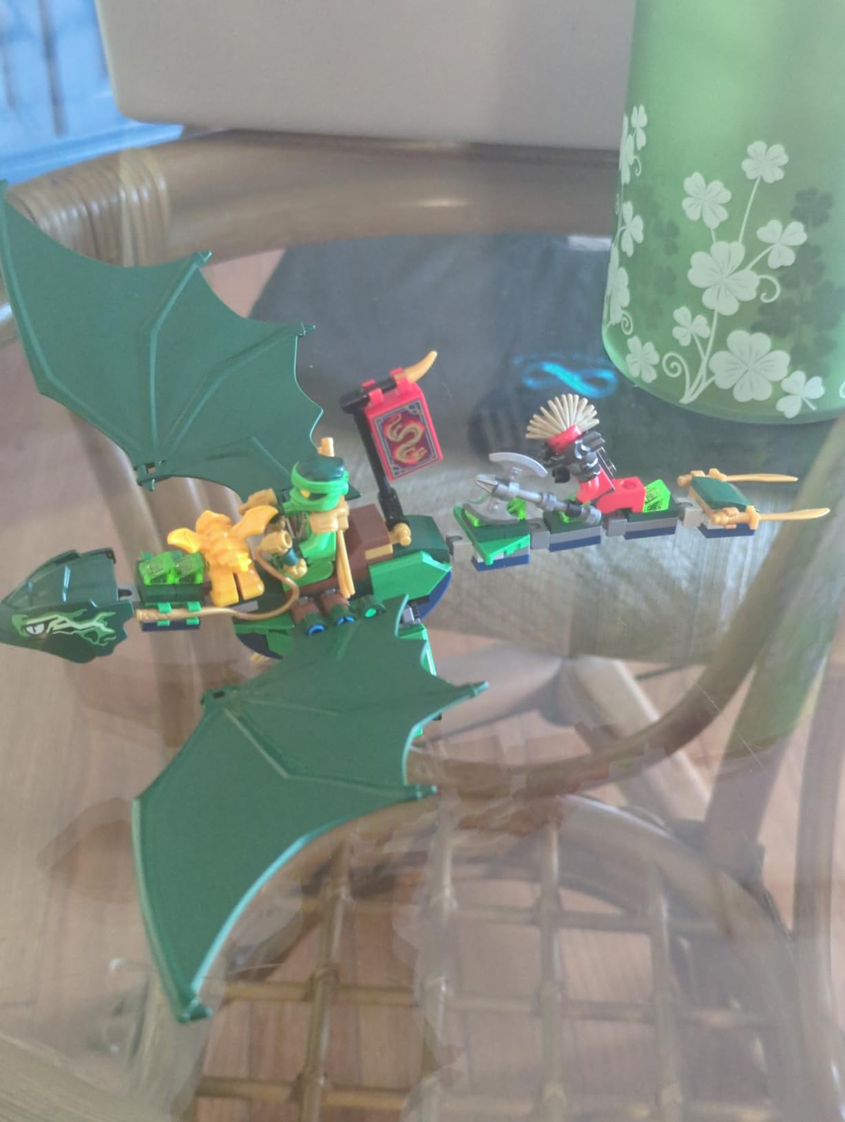 LEGO NINJAGO Lloyd's Green Forest Dragon Toy - Pretend Play Building Toy for Boys and Girls, Ages 6+ - Birthday Gift for Kids - Dragon Figurine with 2 Minifigures for Kids - 71829 customer photo 2