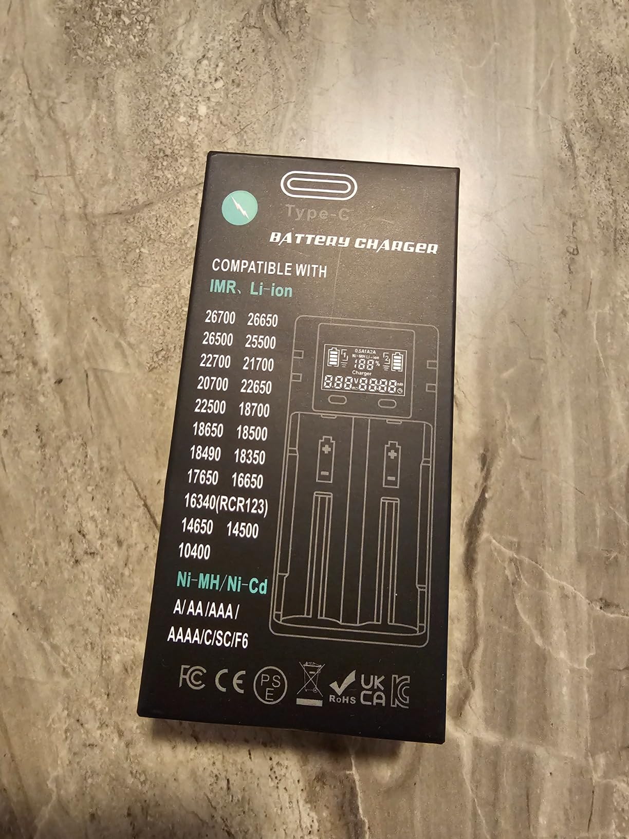18650 Battery Charger,LCD Display Charger for 3.7V Li-ion Battery 18650,26650,21700,18500,18350,16650 1.2V LiFePO4 Ni-MH Ni-Cd A AA AAA Rechargeable Batteries(Battery not Included) customer photo 2
