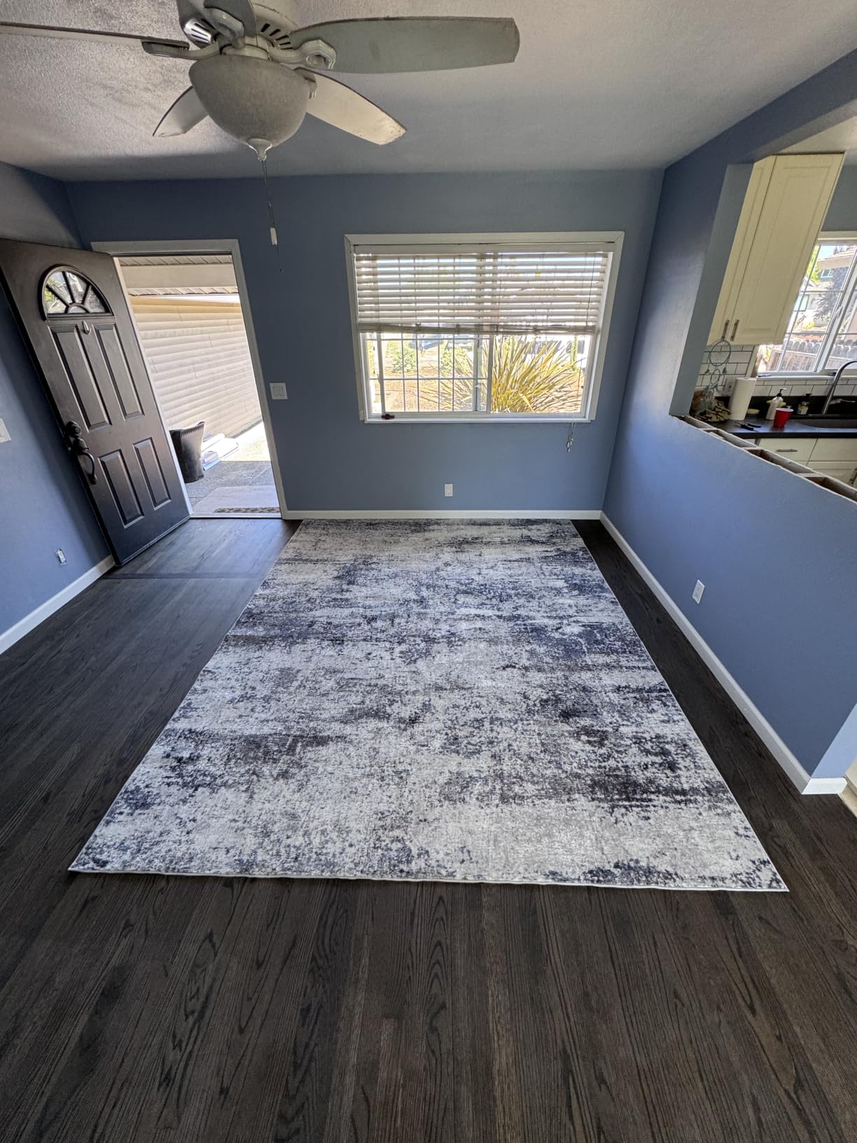 Aelenmu Runner Rugs for Hallways Kitchen 2.6x8 Non Slip Washable Blue Grey customer photo 1