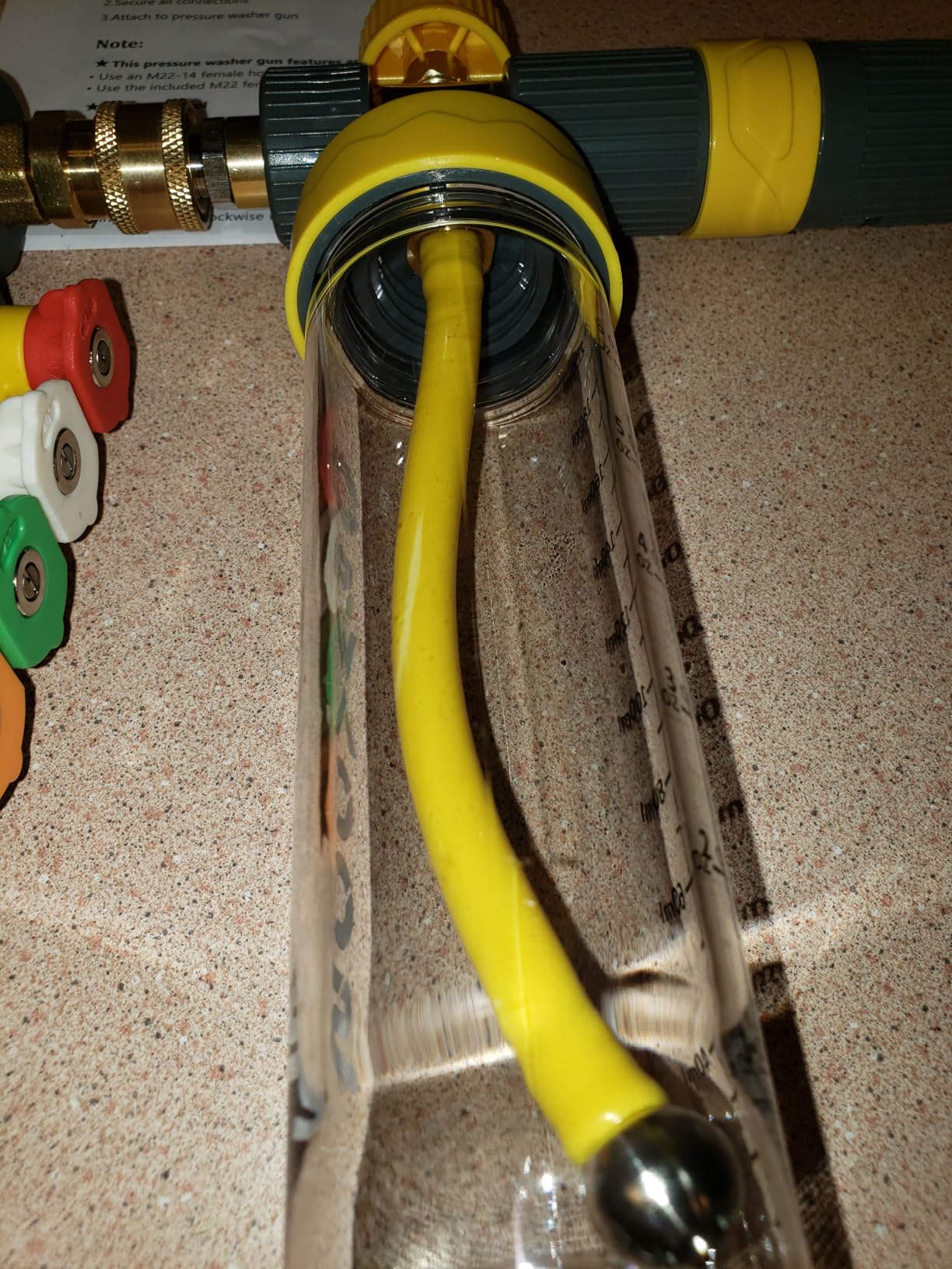 PWACCS Pressure Washer Foam Cannon Gun, Short Power Washer Wand, 1.5 Liter customer photo 2