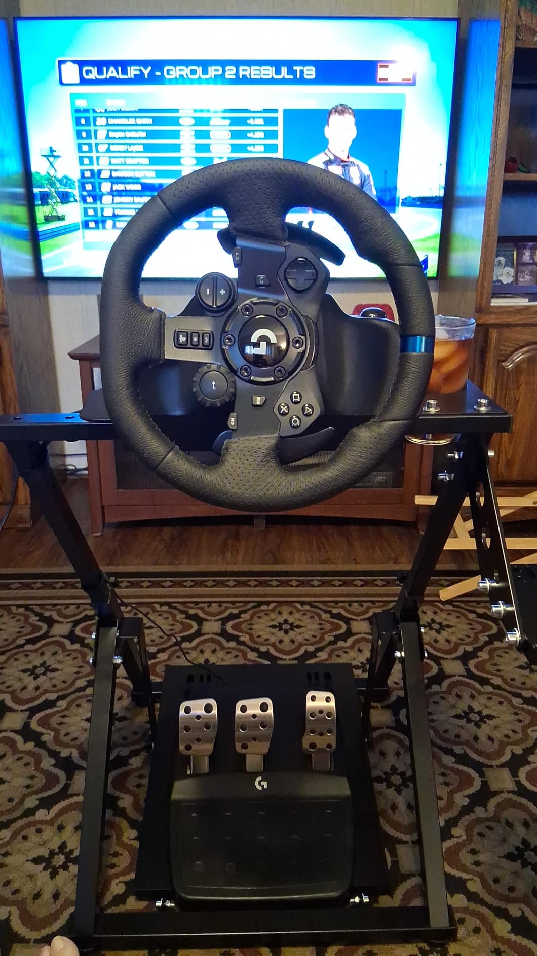 Gazzyt Foldable Racing Wheel Stand Adjustable Racing Cockpit for Logitech customer photo 1