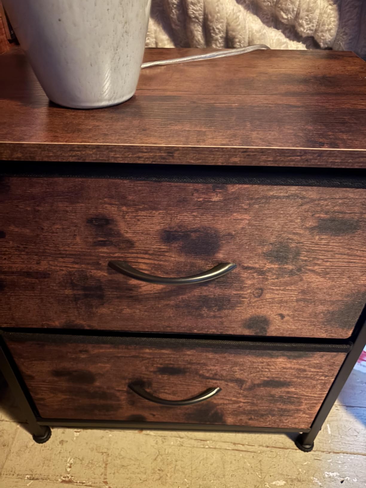 DUMOS Night Stand Small Dresser for Bedroom with 2 Drawers, Bedside Table customer photo 1