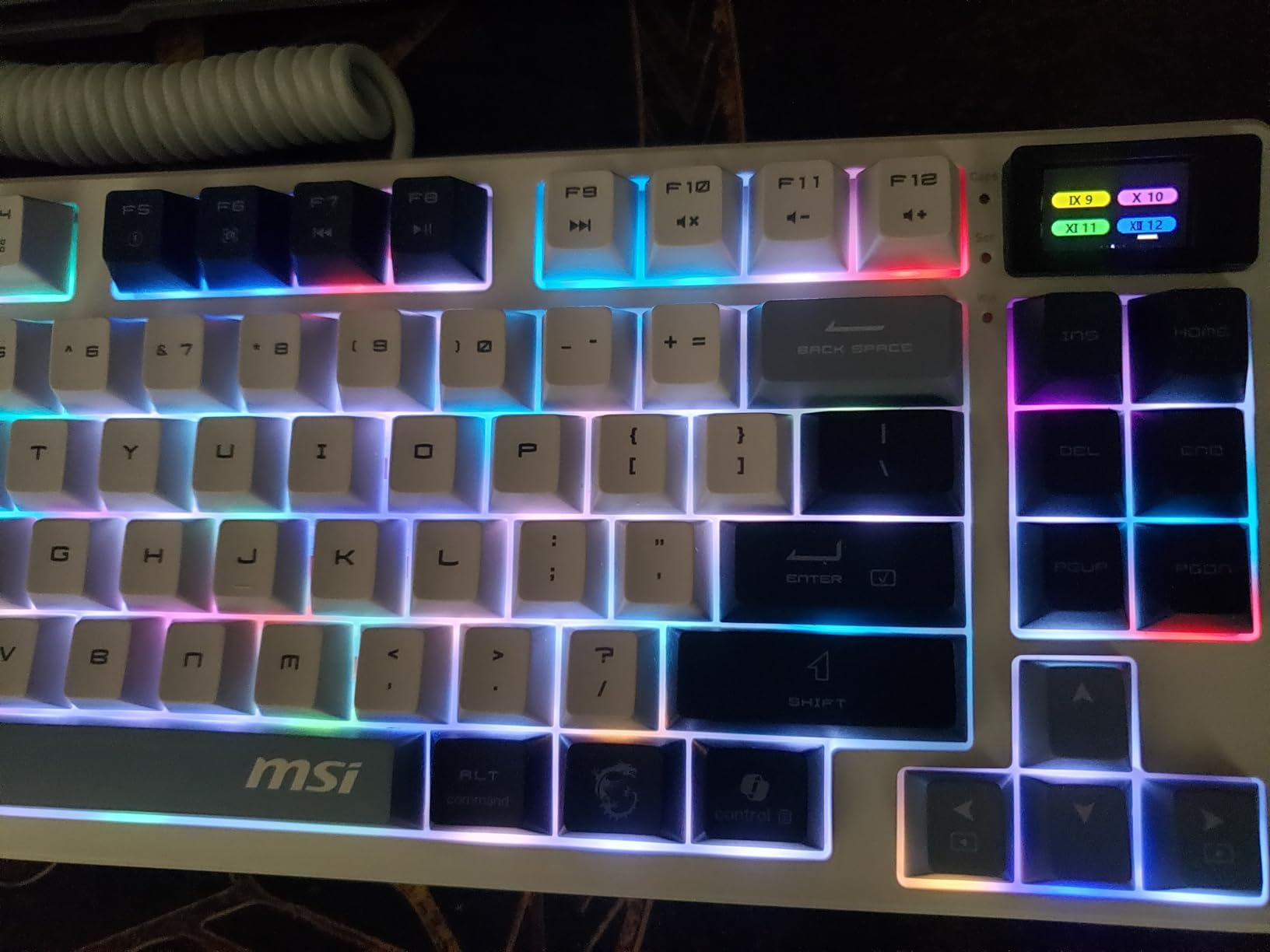 msi Forge GK600 TKL Wireless Sky - Mechanical Linear SWITCHES - Dye-Sublimated PBT Keycaps, Anti-Slip Base, RGB LED, USB 2.0, Bluetooth, 2.4 GHz - Tenkeyless customer photo 1