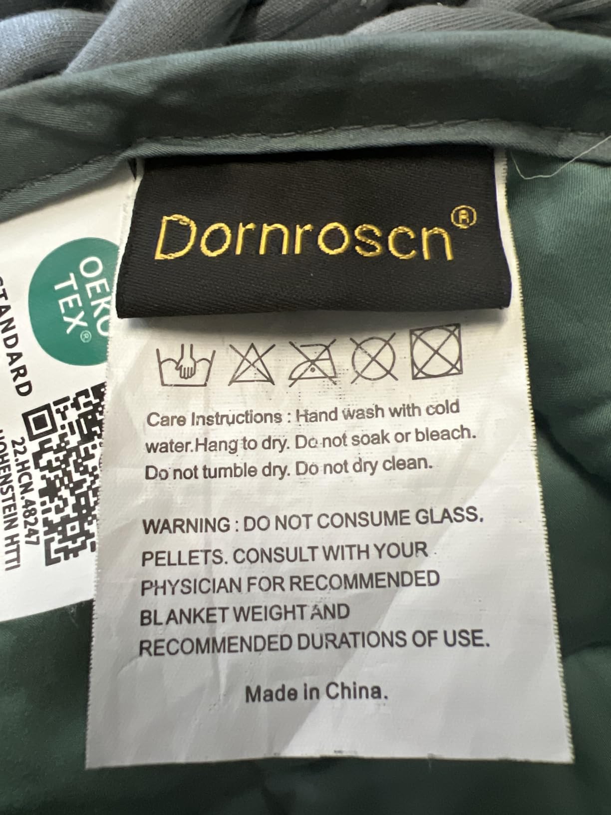 Dornroscn Cooling Weighted Blanket Bamboo-Derived Rayon Fibre Heavy Blanket 12Lbs 60