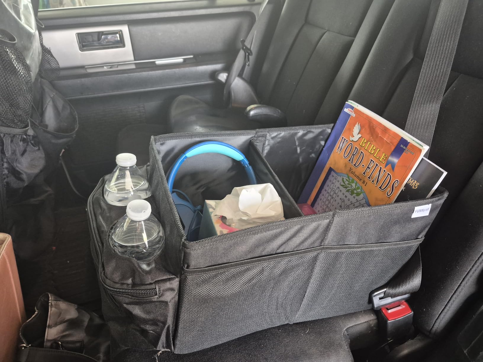 FUNNy elf Collapsible Car Backseat Organizer with 4 Cup Holders customer photo 2