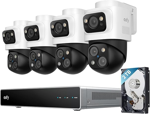 eufy Security Camera System S4 Max,4K Triple-Lens,Bullet-PTZ 2in1,4-Cam,2TB customer photo 2