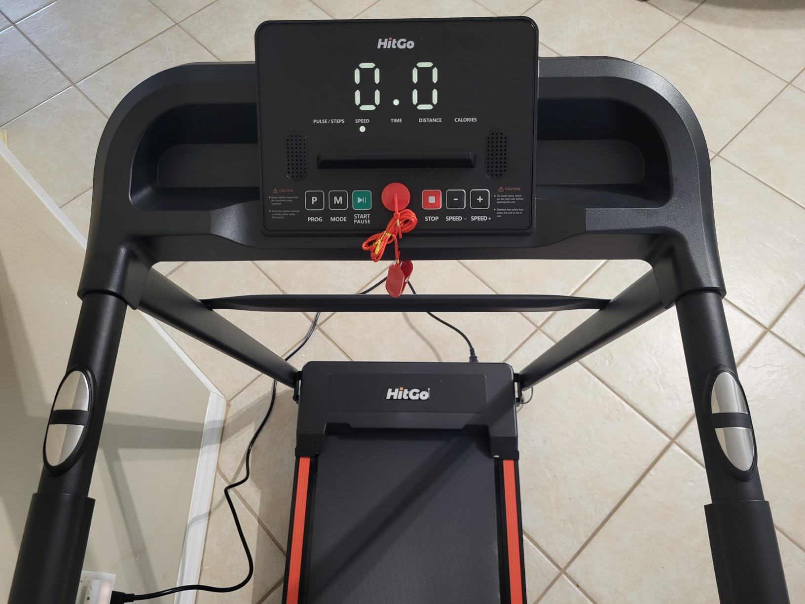 HitGo Treadmill for Seniors with Long Handrails, 43.3
