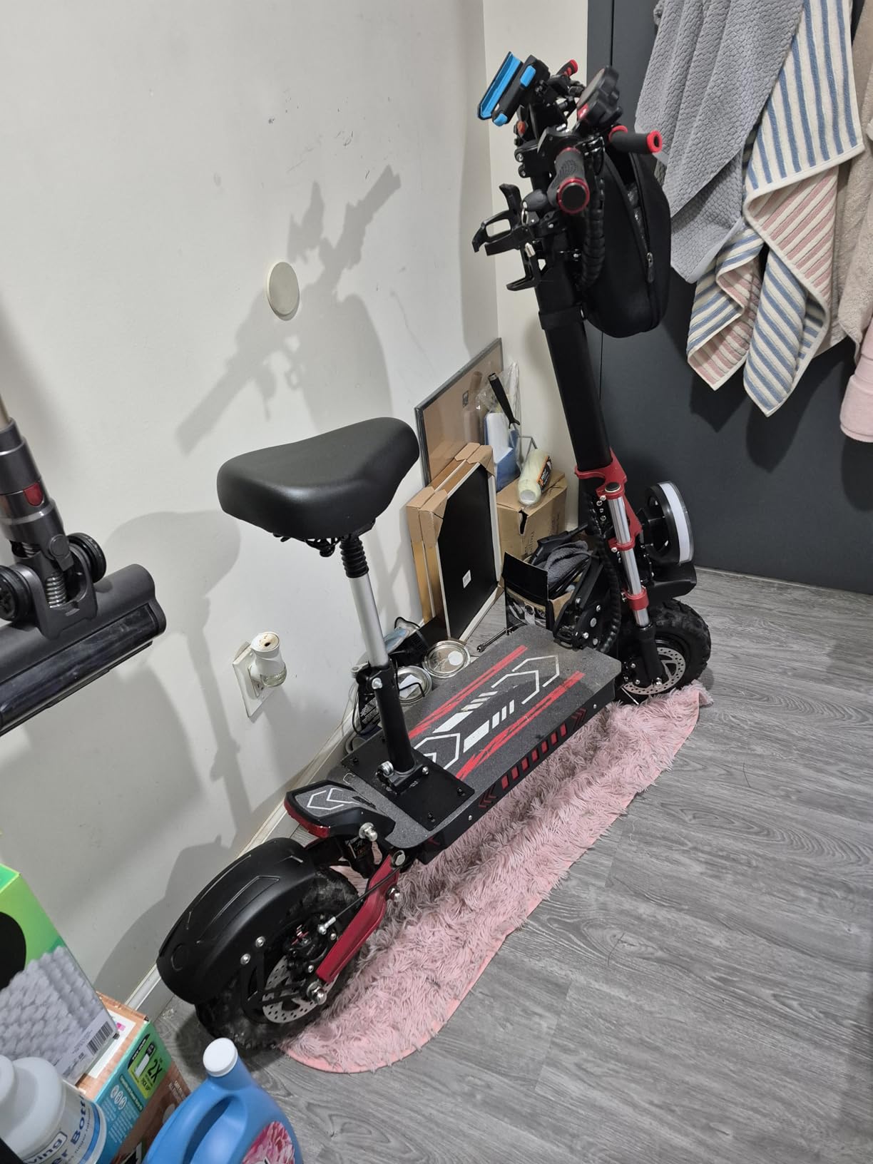 Adult Electric Scooter 11-inch Fast 5600W Up to 40-50 Miles | Off-Road Dual-Drive Fast 50-Mile Range,Foldable 500 lbs Load Capacity with seat customer photo 2