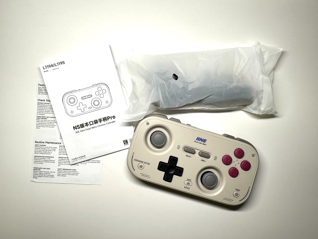 IINE Retro Pocket Game Controller, Wireless Gamepad for Switch/Steam Deck/PC/iOS/Android | Mini Portable Controller with Hall Joystick, 1000Hz Response Rate, Customizable Buttons, 600mAh Battery customer photo 1