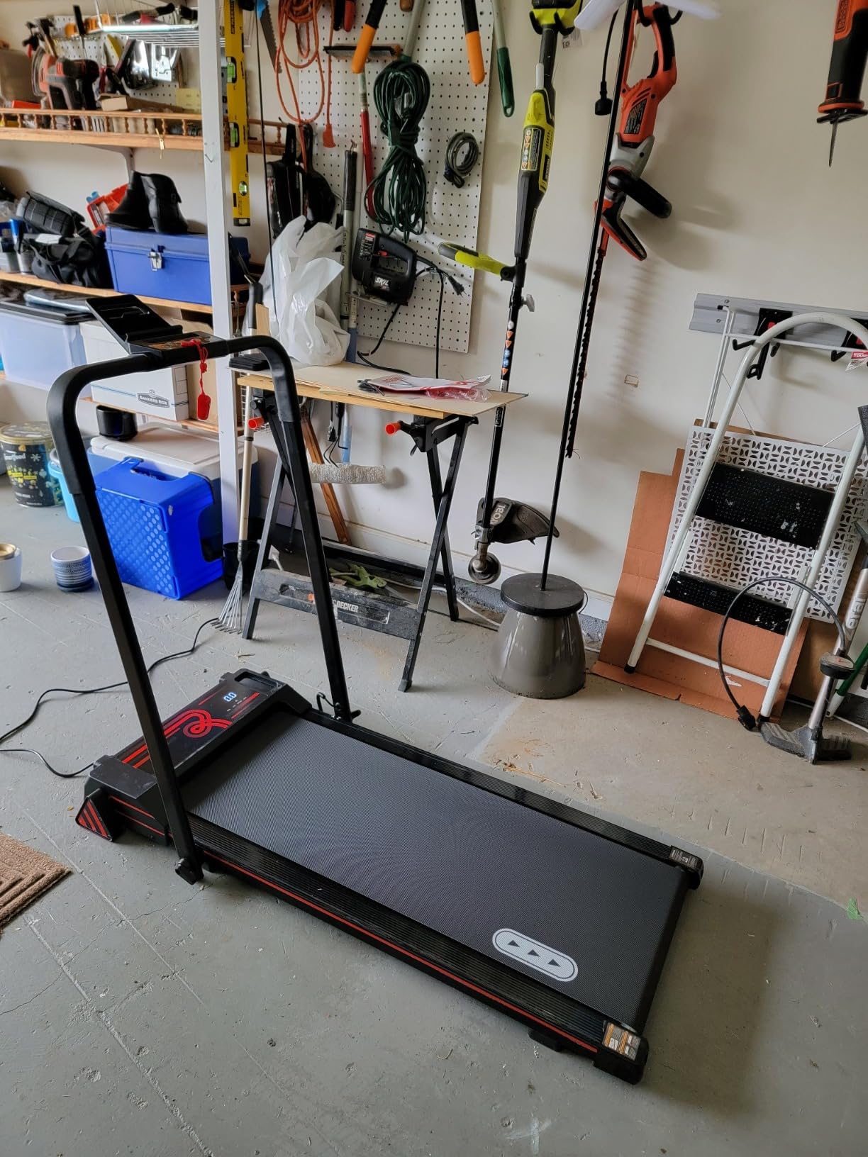 Redliro Backwards Treadmill for Seniors with Long Handrails - 0.3 MPH Start customer photo 1