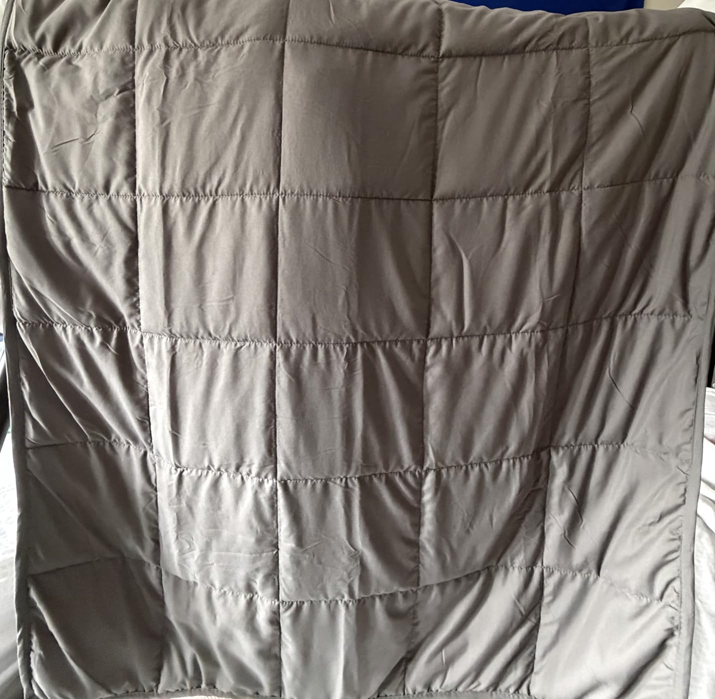 Smart Queen Weighted Blanket 25lbs (78”x85”,Grey) King Size Soft Cooling Heavy Blanket for Sleeping, Breathable All Season Comfort with Premium Glass Beads,Machine Washable customer photo 2