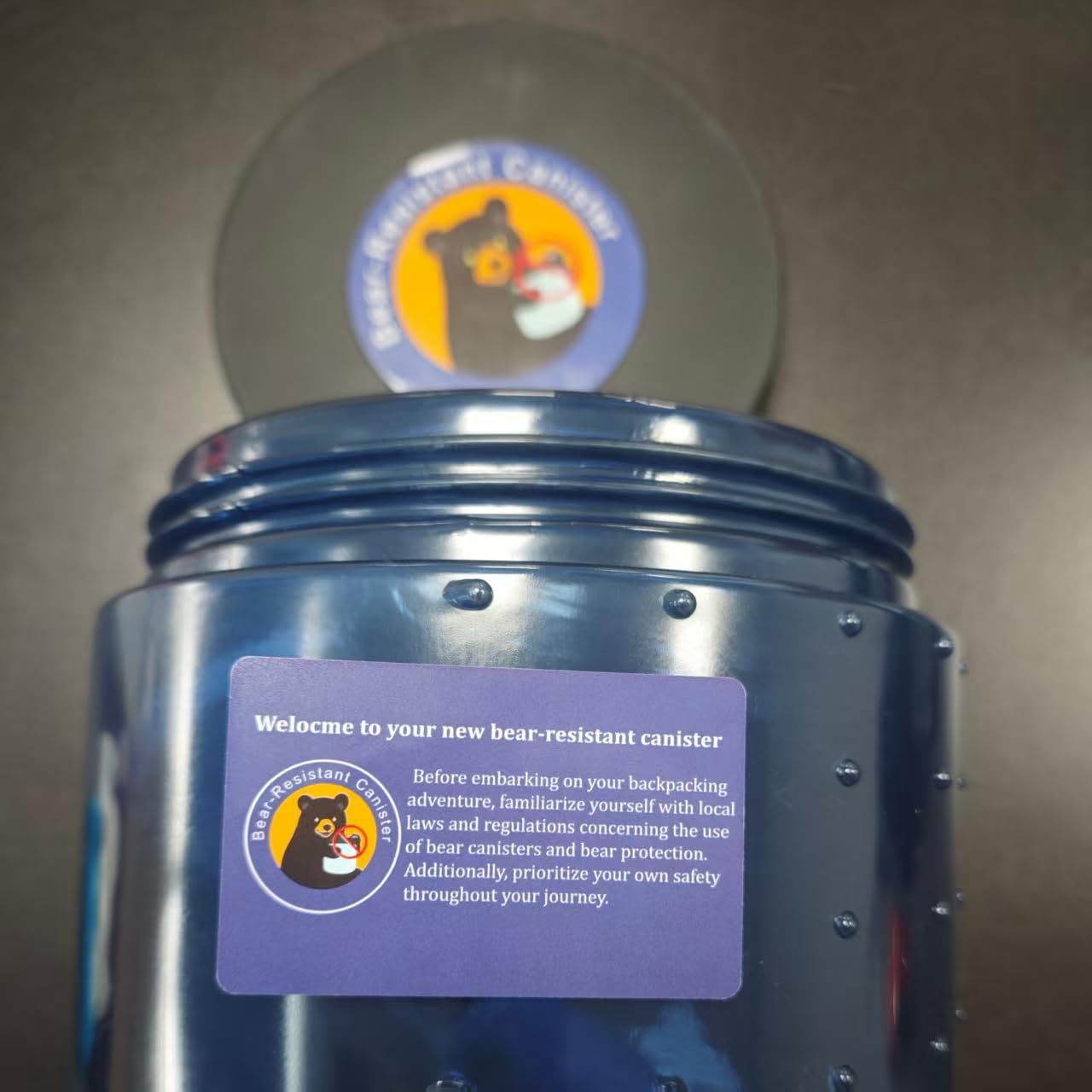 Bear Canister for Backpacking, Ultralight Bear Canister for Backpacker-Friendly, Bear Resistant Container for Food Storage with Anti-Opening Device, Waterproof and Airtight, 7.2L customer photo 1