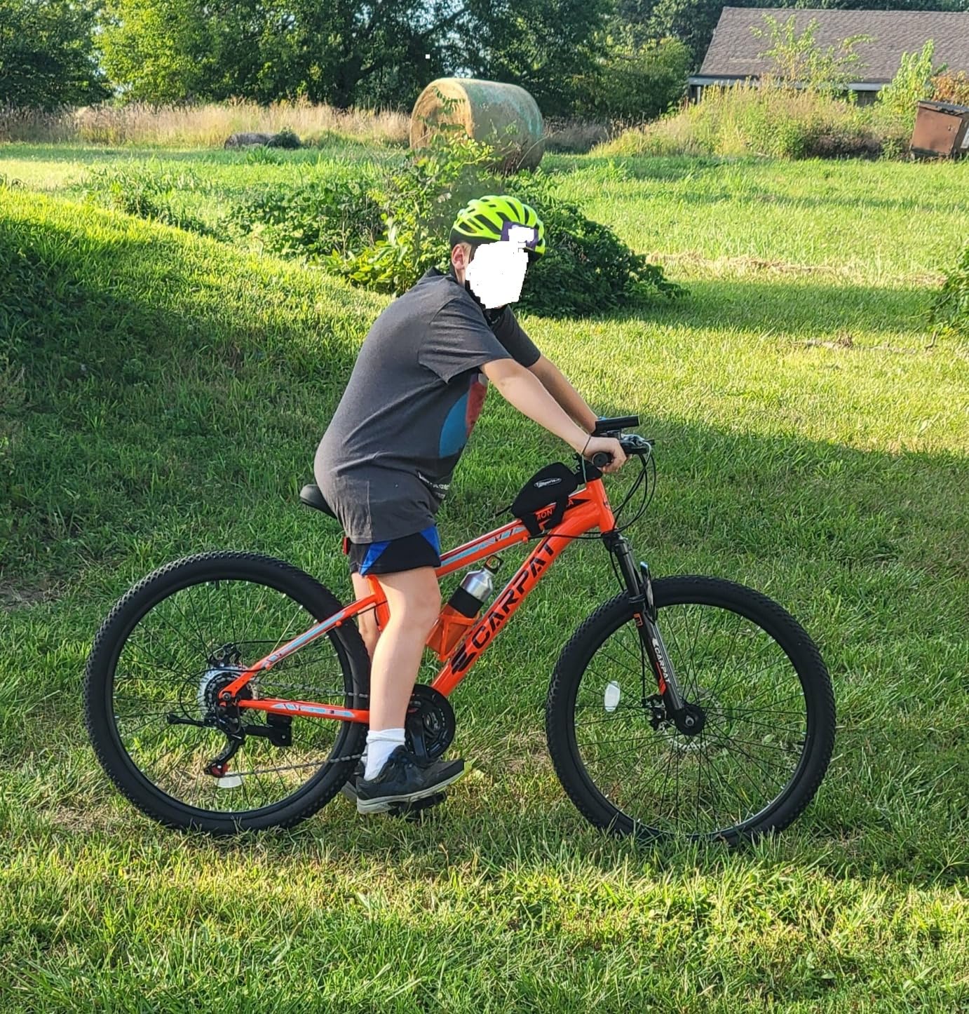 Ecarpat 24/26 Inch Wheel Mountain Bike, 21 Speed MTB Bike with Full Suspension, Steel Frame and Dual Disc Brakes, Adult Mens Outdoor Cycling Mountain Bicycle customer photo 2