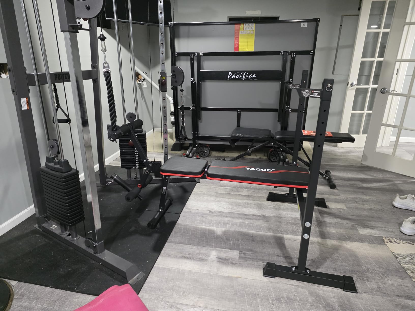 Weight Bench Set, 880LBS Adjustable Bench Press Set with Leg Extension and Barbell Rack, Safety Bar Catches, Fasting Foldable Workout Benches for Home and Gym customer photo 2
