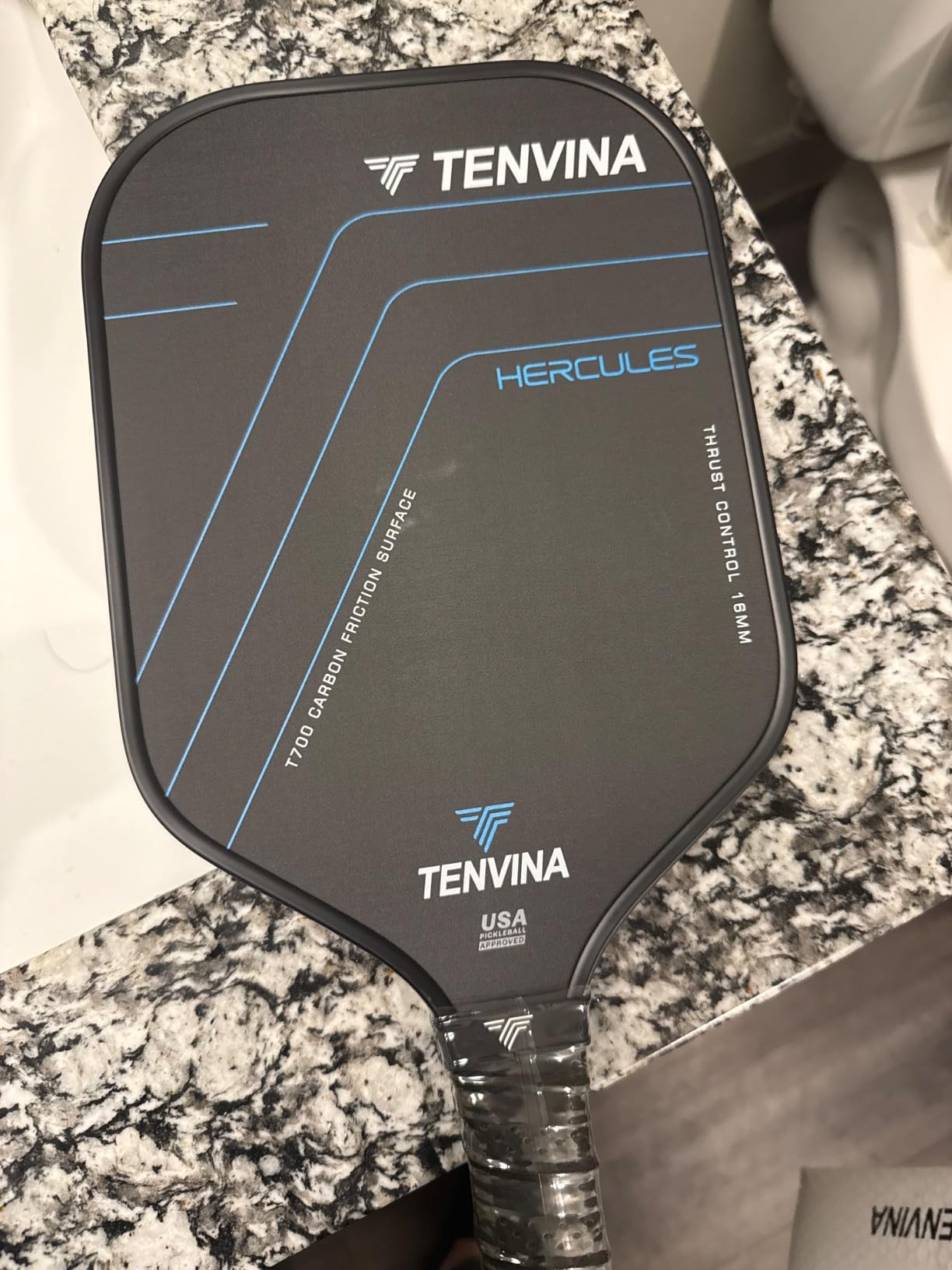 TENVINA Pickleball Paddles, Thermoformed T700SC Carbon Fiber Pickleball Paddle, Pickle Ball Paddle USAPA Approved with Dominant Power and Larger Sweet Spot customer photo 1
