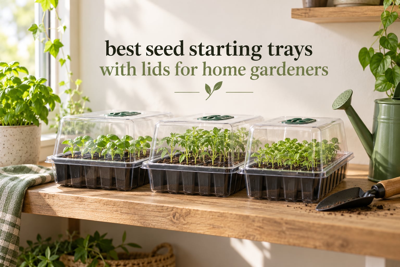 best seed starting trays with lids for home gardeners