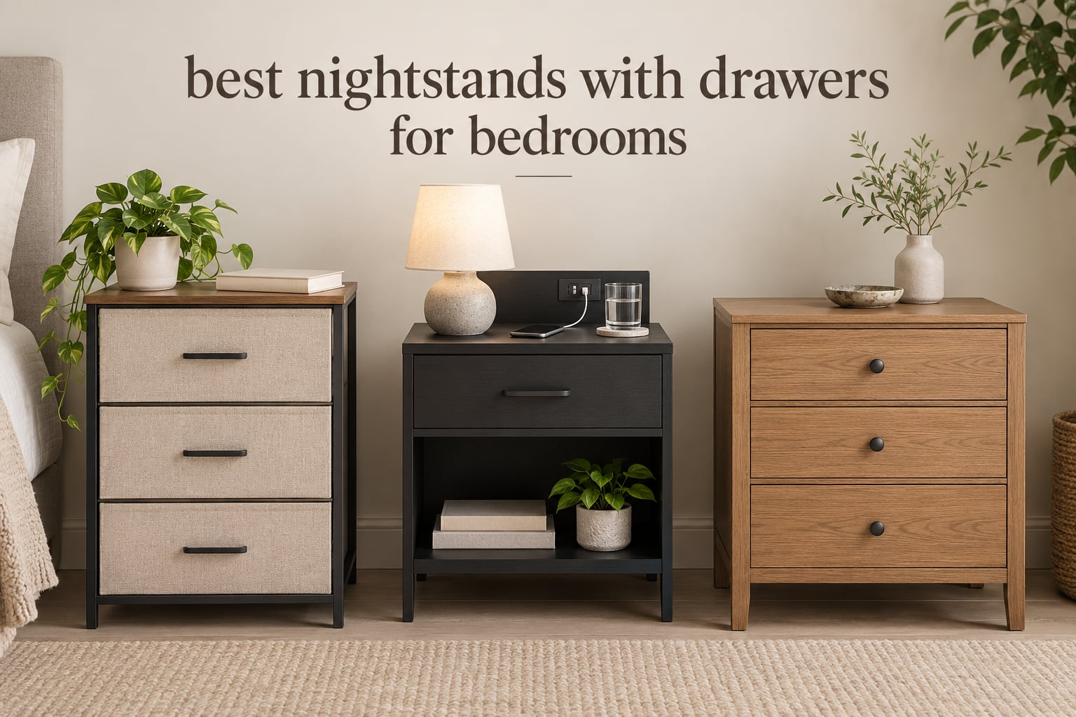 best nightstands with drawers for bedrooms
