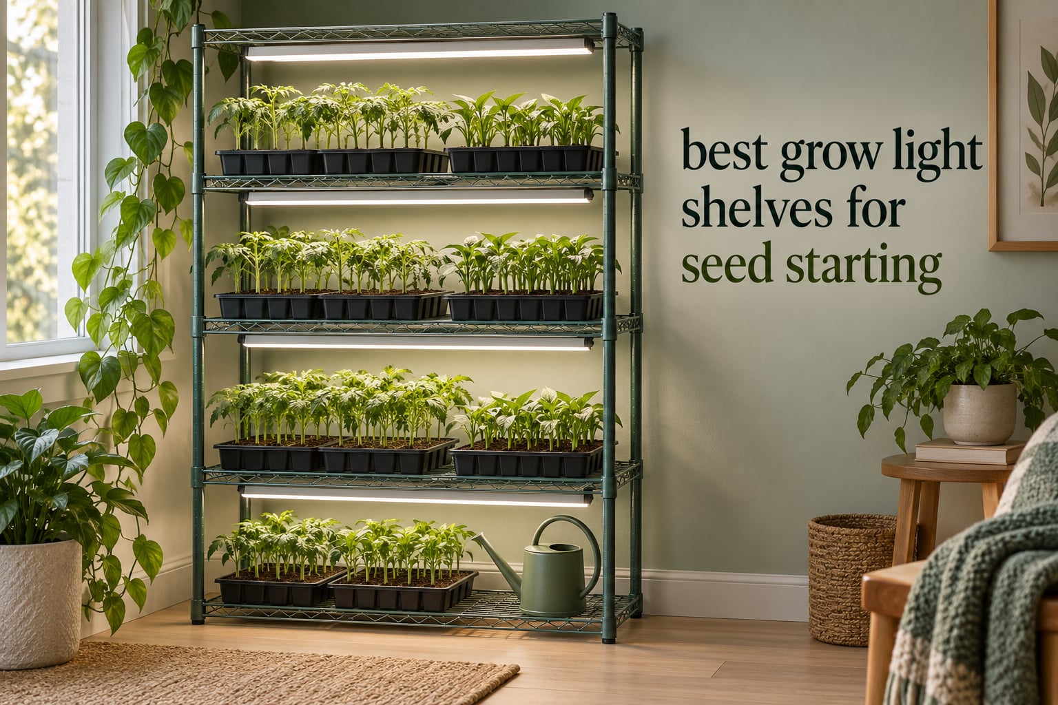 best grow light shelves for seed starting